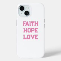 Faith Hope Love wit roze