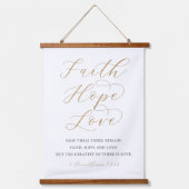 Faith, Hope, Love Wood Topped Wall Hangend Wandkleed (Voorkant)