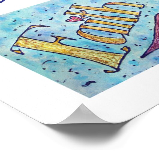 Faith Hope Love Word Collage Art Poster Print (Hoek)