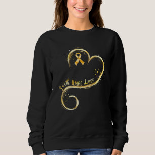 Faith Hope Love Yellow Ribbon Endometriosis Awaren Trui