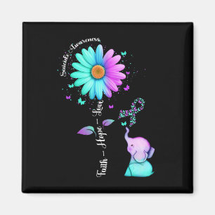 Faith Hope Love Zonnebloem Olifant Zelfmoord Aware Magneet