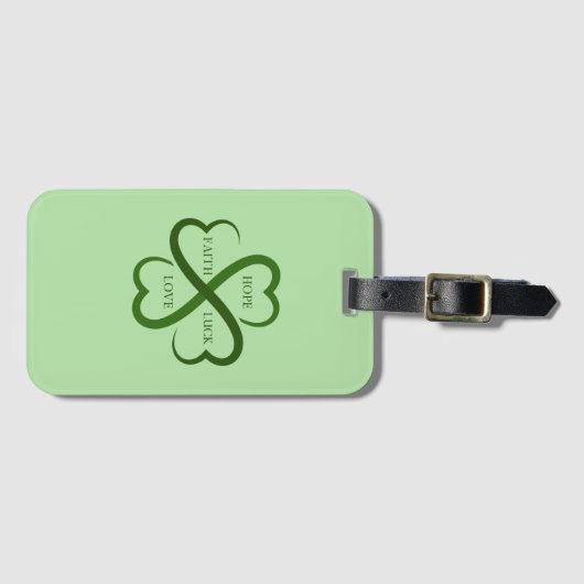 Faith, Hope, Luck, Love Bagagelabel (Voorkant (horizontaal))