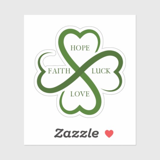 Faith, Hope, Luck, Love Sticker (Vel)