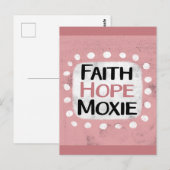 Faith Hope Moxie Briefkaart (Voorkant / Achterkant)