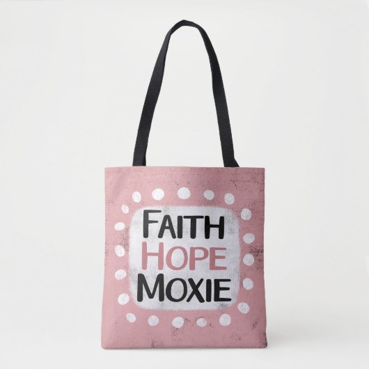 Faith Hope Moxie Canvas tas (Voorkant)