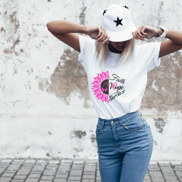 Faith Hope Overlevende borstkanker bewustzijn T-shirt