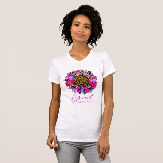 Faith Hope Overlevende borstkanker bewustzijn T-shirt (Voorkant volledig)