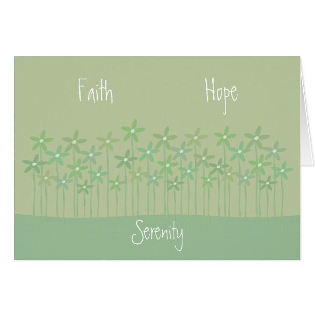 Faith Hope Serenity garden card (Voorkant Horizontaal)