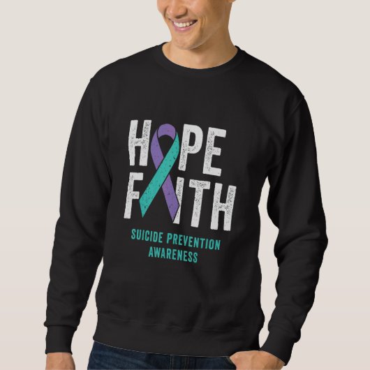 Faith Hope Suicide Prevention Awareness Paars and Trui (Voorkant)