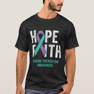 Faith Hope Suicide Prevention Awareness Paars en T-shirt