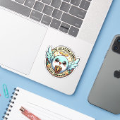 Faith Hummingbird Sticker voor Christenen (Laptop met iPhone)