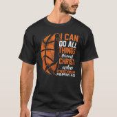 Faith I can do all things through christ christian T-shirt (Voorkant)