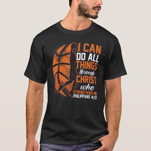 Faith I can do all things through christ christian T-shirt (Voorkant)