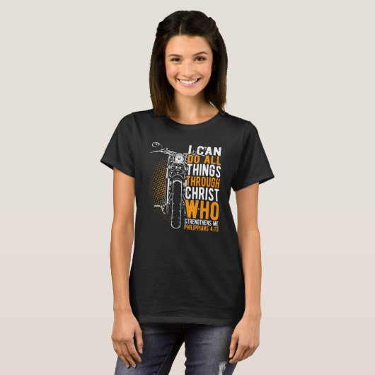 Faith I can do all things through christ christian T-shirt (Voorkant volledig)