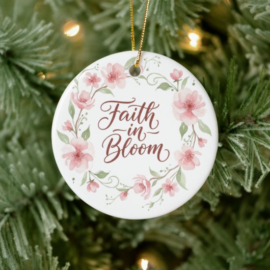 Faith in Bloom Floral Ornament (Boom)