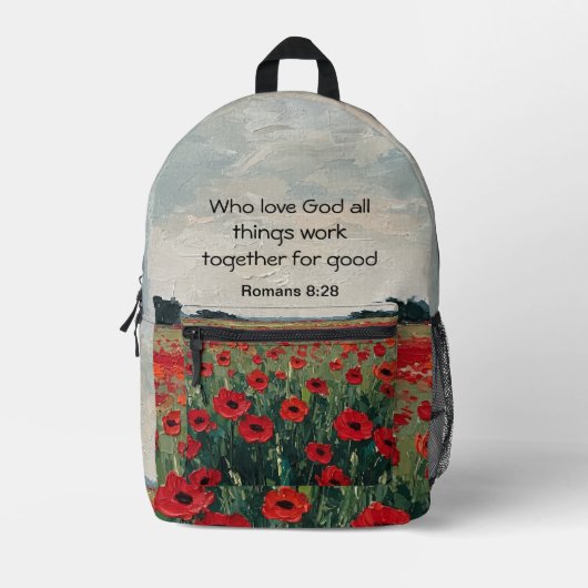 Faith in Bloom – Print Cut Sew Bag Bedrukte Rugzak (Voorkant)