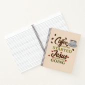 Faith in Coffee en Jesus, Funny Quote Notitieboek (Binnen)
