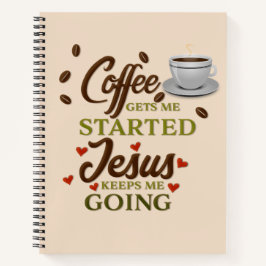 Faith in Coffee en Jesus, Funny Quote Notitieboek