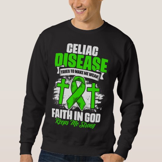 Faith In God  Celiac Warrior Celiac Disease Awaren Trui (Voorkant)
