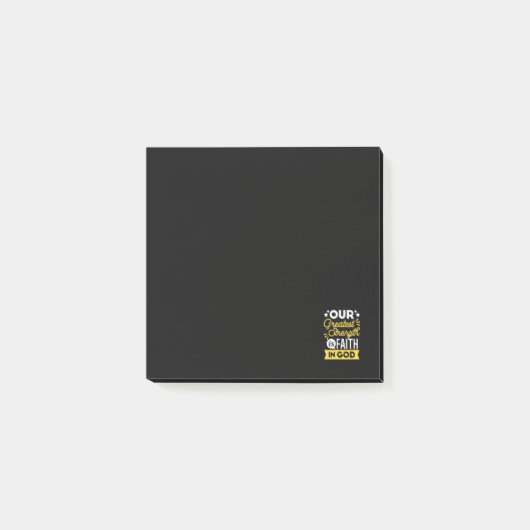 Faith in God – Our Greatest Strength Quote Post-it® Notes (Voorkant)