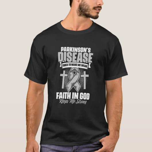Faith In God PD Patients Fighter Parkinson's Disea T-shirt (Voorkant)