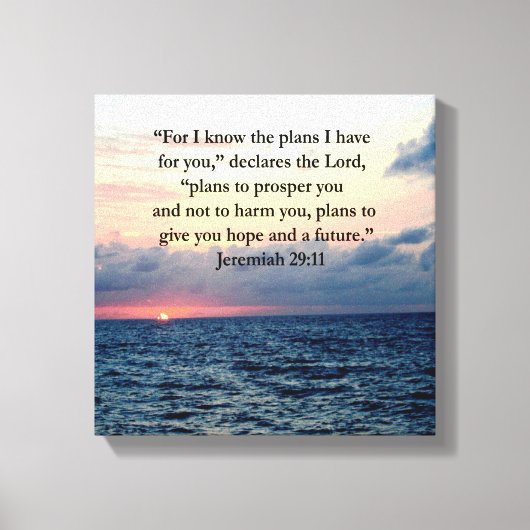 FAITH IN JEREMIAH 29:11 SUNRISE VERSE CANVAS AFDRUK (Voorkant)