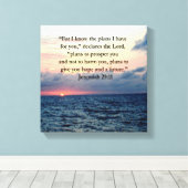 FAITH IN JEREMIAH 29:11 SUNRISE VERSE CANVAS AFDRUK (Insitu (Houten vloer))