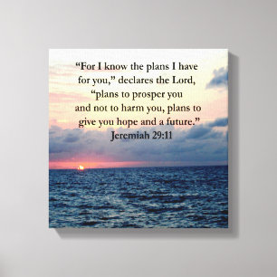 FAITH IN JEREMIAH 29:11 SUNRISE VERSE CANVAS AFDRUK