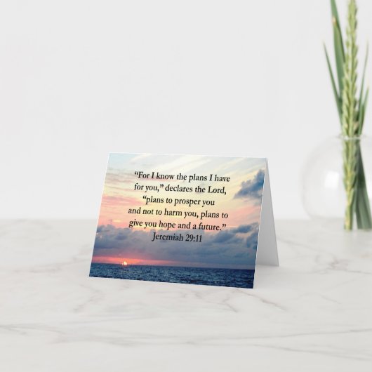FAITH IN JEREMIAH 29:11 SUNRISE VERSE KAART (Voorkant)