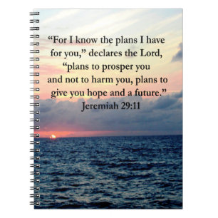 FAITH IN JEREMIAH 29:11 SUNRISE VERSE NOTITIEBOEK