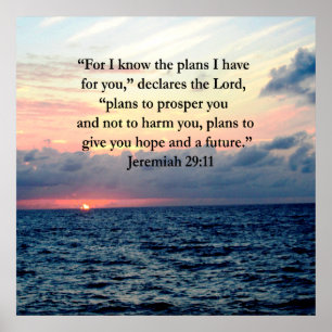 FAITH IN JEREMIAH 29:11 SUNRISE VERSE POSTER