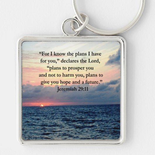 FAITH IN JEREMIAH 29:11 SUNRISE VERSE SLEUTELHANGER (Voorkant)