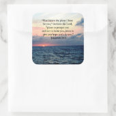 FAITH IN JEREMIAH 29:11 SUNRISE VERSE VIERKANTE STICKER (Tas)