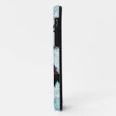 Faith in Love Rozen en cross-art op blauwe basis Case-Mate iPhone Case (Achterkant/links)