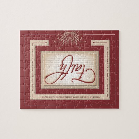 Faith in Red - Hebreeuwen 11:6 Legpuzzel (Horizontaal)