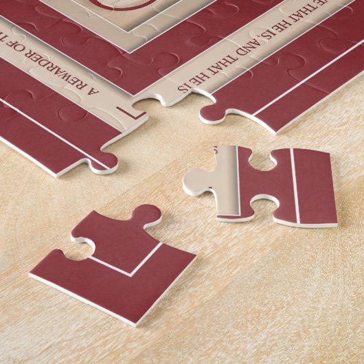 Faith in Red - Hebreeuwen 11:6 Legpuzzel (Zijkant)