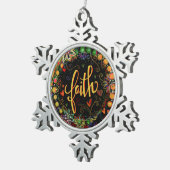 "Faith"-inspiratie Tin Sneeuwvlok Ornament (Rechts)