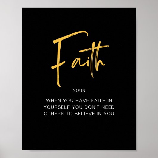 Faith Inspirating Quote Poster (Voorkant)