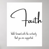 Faith Inspirational Quote Wall Print (Voorkant)