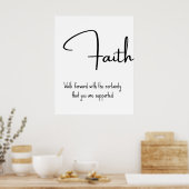 Faith Inspirational Quote Wall Print (Keuken)