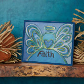 Faith Inspirerend Angel Painting Poem Plaque Fotoplaat (Zijkant)