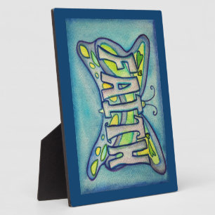 Faith Inspirerend Butterfly Painting Gift Plaque Fotoplaat