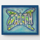 Faith Inspirerend Butterfly Painting Gift Plaque Fotoplaat (Voorkant)