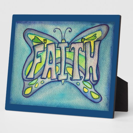 Faith Inspirerend Butterfly Painting Gift Plaque Fotoplaat (Zijkant)