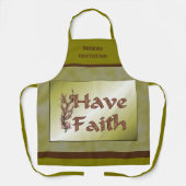 Faith Inspirerend gepersonaliseerd Schort (Voorkant)
