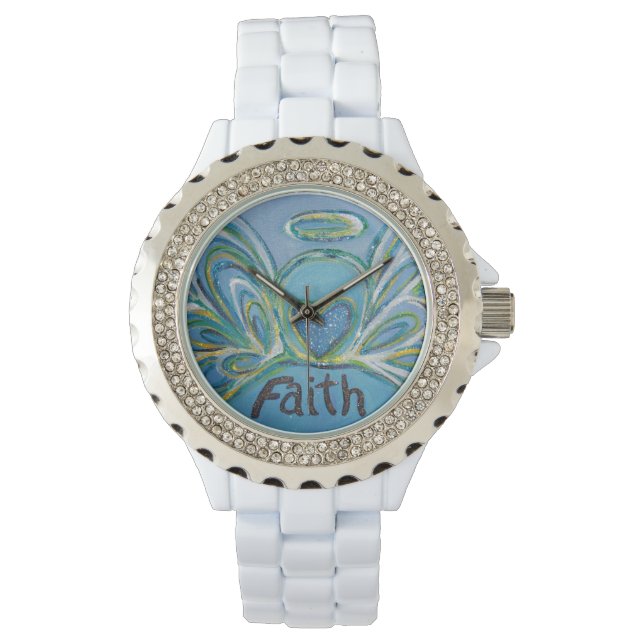 Faith Inspirerend Guardian Angel Wrist Watch Horloge (Voorkant)