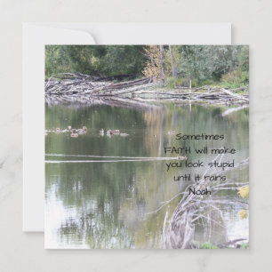 Faith Inspirerend Humor Quote Bijbel Christelijk Kaart