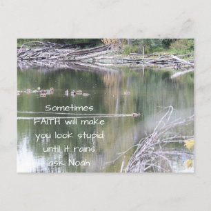 Faith Inspirerend Humor Quote Bijbel Christelijk M Briefkaart