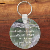 Faith Inspirerend Humor Quote Bijbel Christelijk Sleutelhanger (Achterkant)