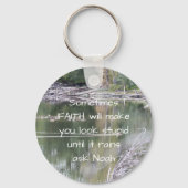 Faith Inspirerend Humor Quote Bijbel Christelijk Sleutelhanger (Achterkant)